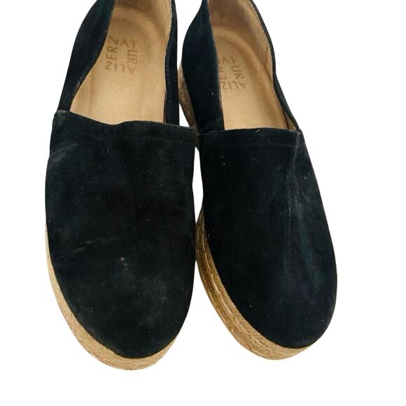 Naturalizer Thea 3 Black Suede Platform Espadrilles - Picture 1 of 3